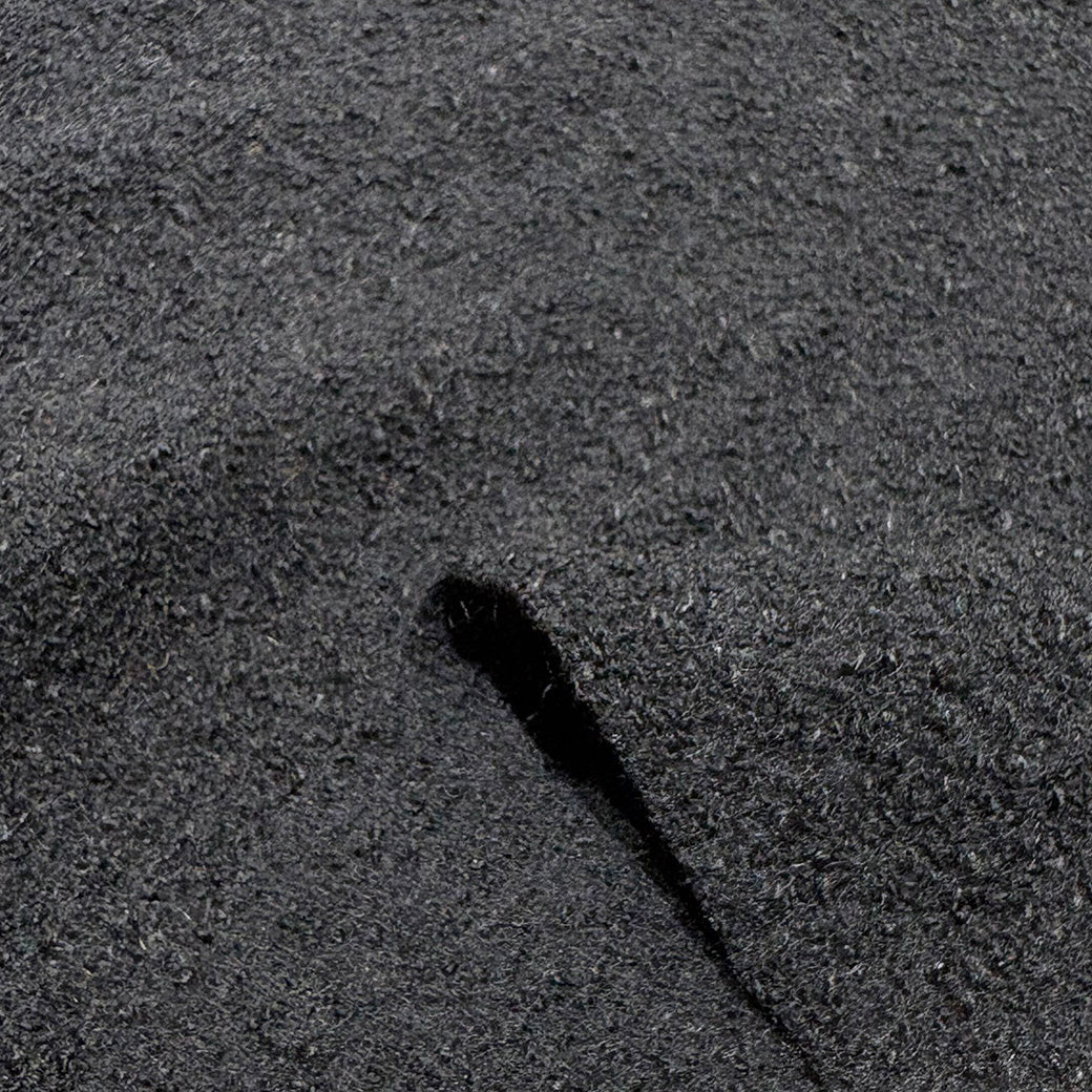 生地 【 ミネアループ 黒】 140cm巾 幅広 ウールループ生地 ウール混生地 モヘア混生地 ブークレ生地