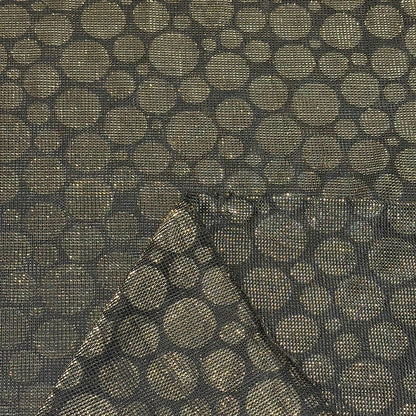 ドット柄ラメニット生地