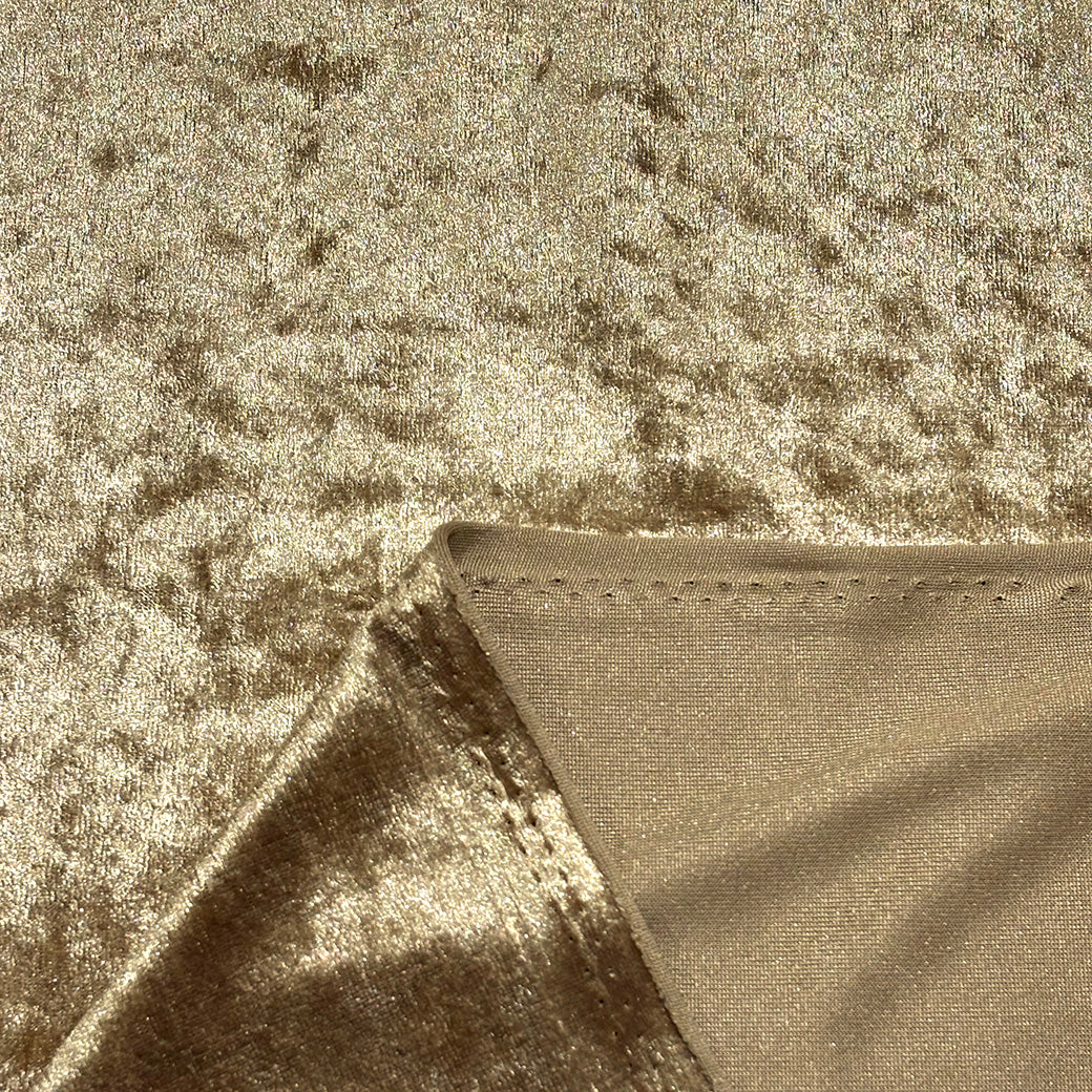 生地 【 クラッシュベロア ベージュ 】 ベロア生地 ベルベット 150cm巾 幅広 無地 ポリエステル