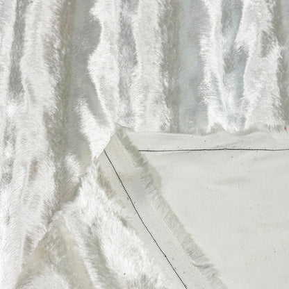 生地 【 シールファー 白 】 ファー生地 フェイクファー シール生地 アニマルシール 137cm巾 なめらか さらさら ふわふわ 模造毛皮 毛短 薄手