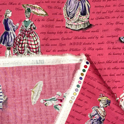 生地 【 QUILT GATE 貴婦人 ローズ 】 キルトゲイト シーチング生地 108cm巾 貴婦人 マリーアントワネットドレス 宮廷 西洋風
