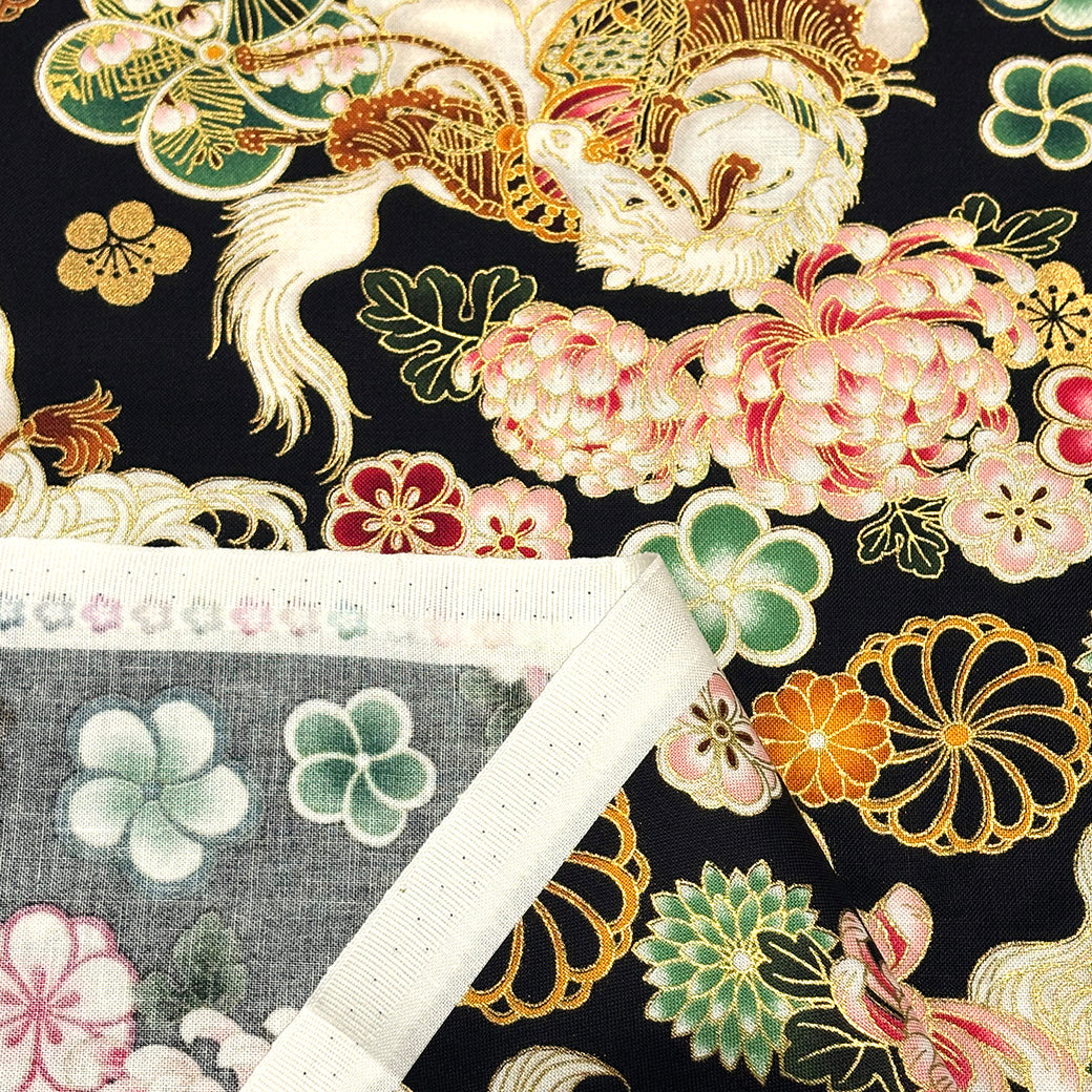 和柄馬シーチング生地