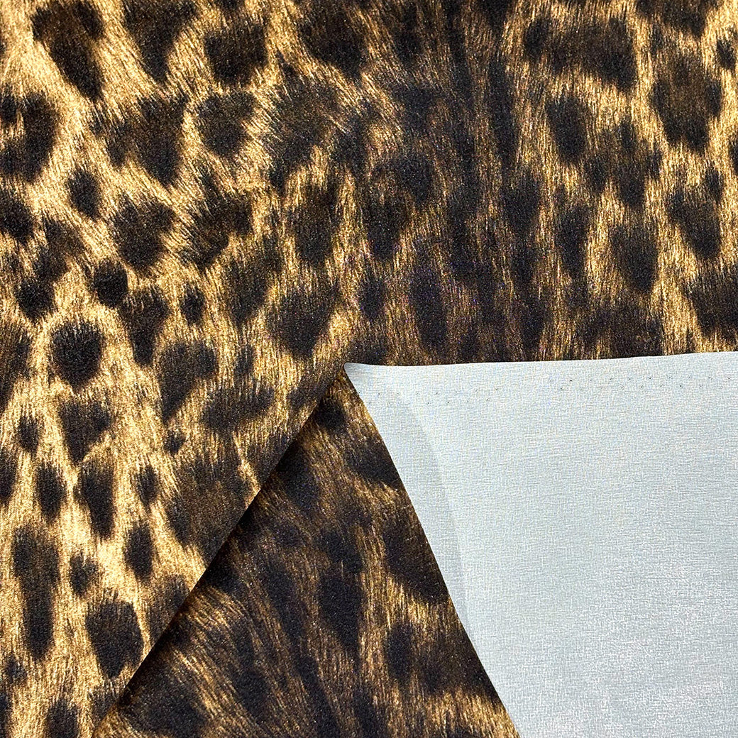 ヒョウ柄防水ナイロン生地