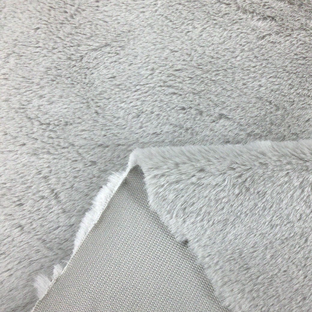 地 【 ふわふわやわらかファー ライトグレー】 150cm巾 幅広 ファー生地 フェイクファー