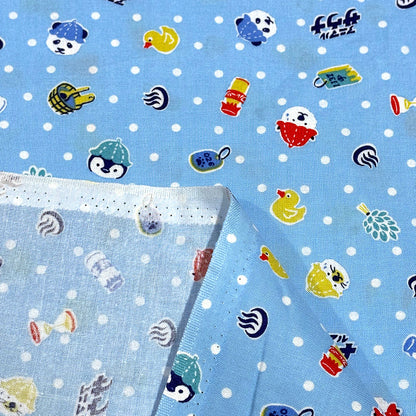 サウナアニマル柄の生地