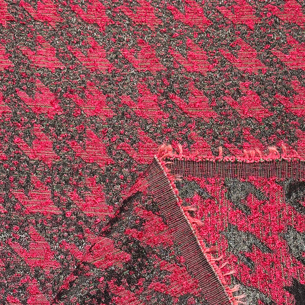 モザイク風千鳥格子ジャガード生地