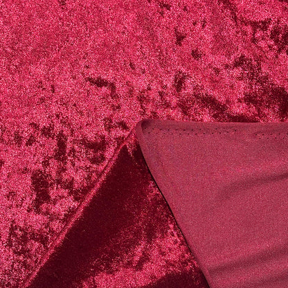 生地 【 クラッシュベロア エンジ 】 ベロア生地 ベルベット 150cm巾 幅広 無地 ポリエステル