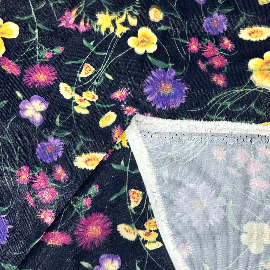 花柄リファインオーガンジー生地