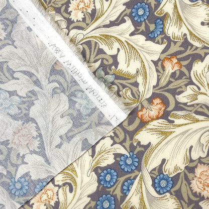 生地 【 V&A Fabric Collection レスター Leicester オパールグレー 】 ブロード 110cm巾 コットン 綿100％ 薄手 薄地 ウィリアムモリス William Morris