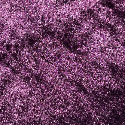 生地 【 クラッシュベロア パープル 】 ベロア生地 ベルベット 150cm巾 幅広 無地 ポリエステル