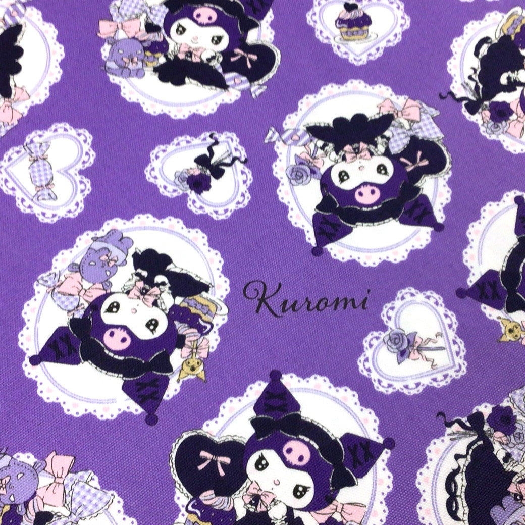 生地 【 オックスフォード クロミ パープル 】 オックス生地 110cm巾 サンリオ クロミちゃん