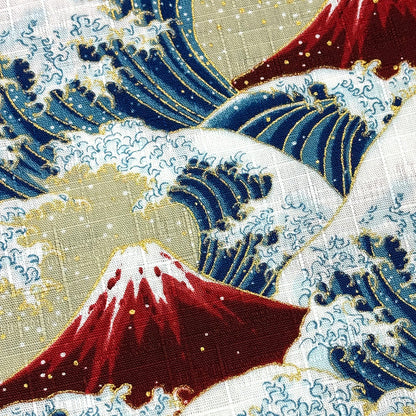 富士山柄のドビー織生地