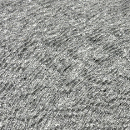 生地【 シルケットヘリンボンニット 杢グレー】136cm巾 綿100％ ヘリンボンニット 杉綾ニット 光沢ニット