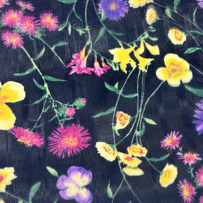 花柄リファインオーガンジー生地