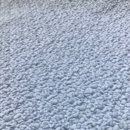 生地 【 ポコポコレース サックス】 レース生地 120cm巾 立体感 凹凸 伸縮性 ふくれジャガード ポップコーン