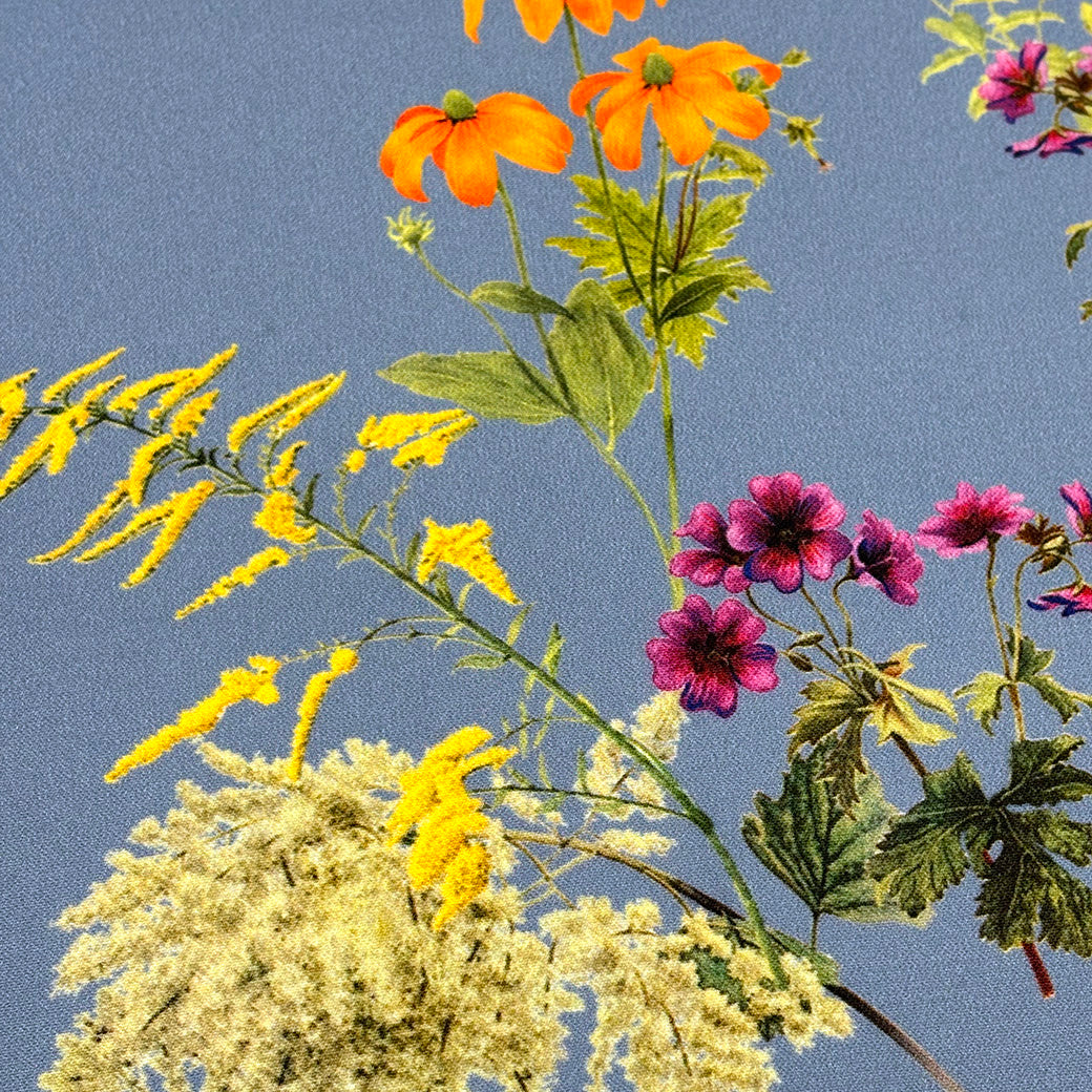 花柄ポリエステルプリント生地