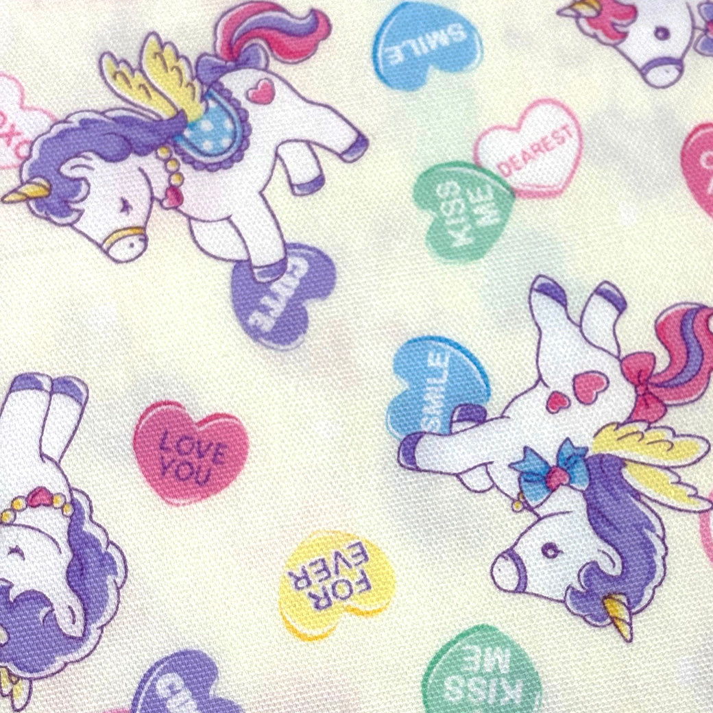 ユニコーン柄の生地