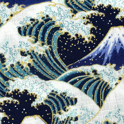 富士山柄のドビー織生地