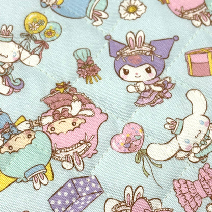 生地 【 サンリオキャラキルト 水色 】 サンリオ キルト生地 キルティング 105cm巾 コットン 綿100％ キャラクター