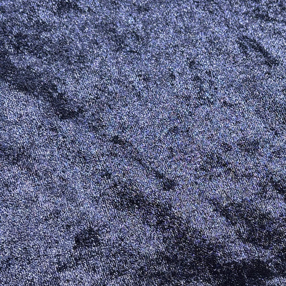 生地 【 クラッシュベロア ネイビー 】 ベロア生地 ベルベット 150cm巾 幅広 無地 ポリエステル