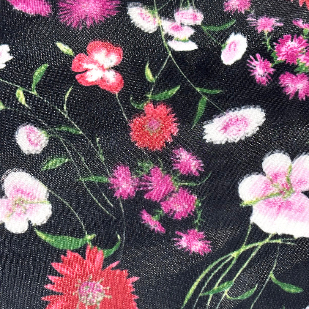 花柄リファインオーガンジー生地