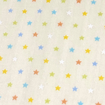 生地【Wガーゼ 星 クリーム×カラフル】ガーゼ生地 ガーゼ ベビー 男の子 女の子 ふんわり やわらか コットン100％ コアラ