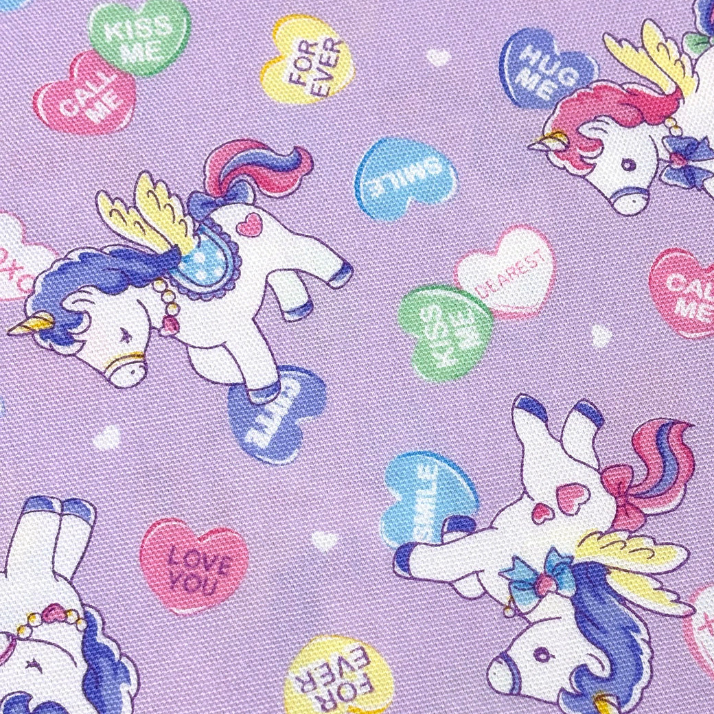 ユニコーン柄の生地
