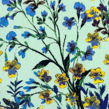 花柄ポリエステルプリント生地