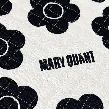 生地 【 MARY QUANT キルティング 白黒 】 マリクワ マリークワント キルティング生地 106cm巾 綿プリント コットン100％ 綿 花柄