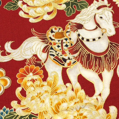 和柄馬シーチング生地