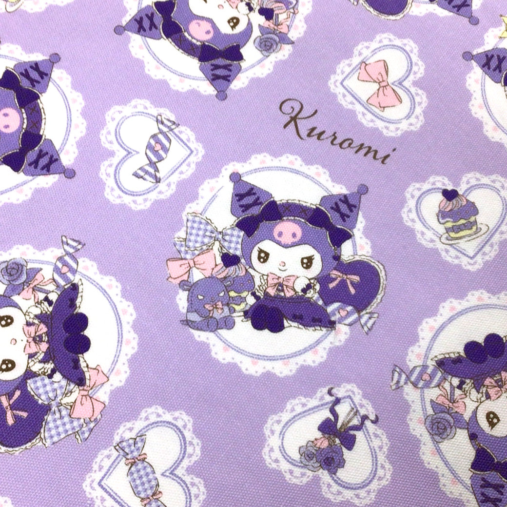 生地 【 オックスフォード クロミ ライトパープル】 オックス生地 110cm巾 サンリオ クロミちゃん
