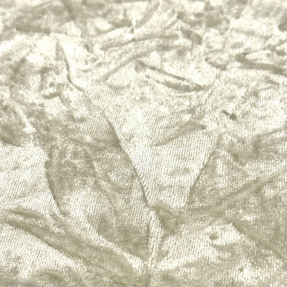 生地 【 クラッシュベロア クリーム 】 153cm巾 幅広 ベロア生地 クラッシュ加工ベロア 光沢生地 衣装生地
