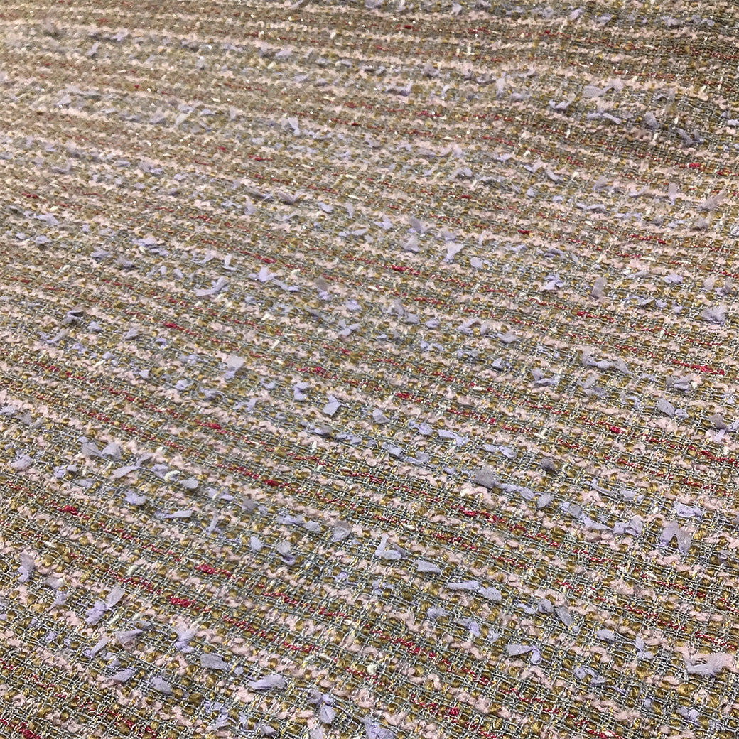 生地 【 尾州産 ファンシーツイード 薄ピンクパープル 】 ツイード生地 140cm巾 国産ツイード ファンシーツイード生地 秋冬生地 広幅 幅広 高級感