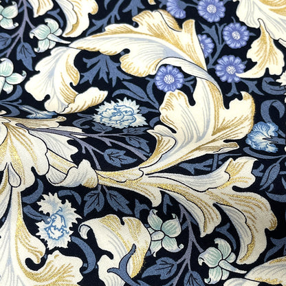 生地 【 V&A Fabric Collection レスター Leicester ネイビー 】 ブロード 110cm巾 コットン 綿100％ 薄手 薄地 ウィリアムモリス William Morris