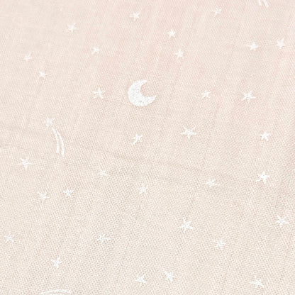 生地【Wガーゼ 星と月 ピンク】ガーゼ生地 ガーゼ ベビー 男の子 女の子 ふんわり やわらか コットン100％ コアラ