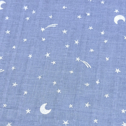 生地【Wガーゼ 星と月 ブルー】ガーゼ生地 ガーゼ ベビー 男の子 女の子 ふんわり やわらか コットン100％ コアラ (コピー)