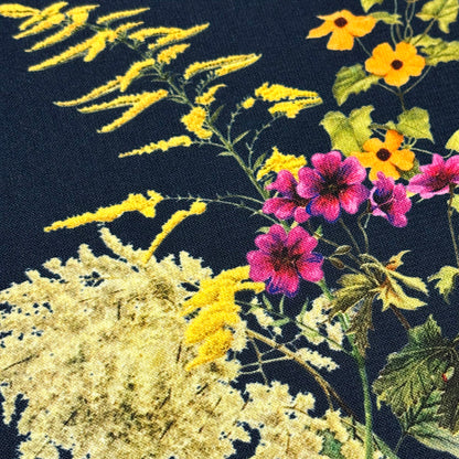 花柄ポリエステルプリント生地