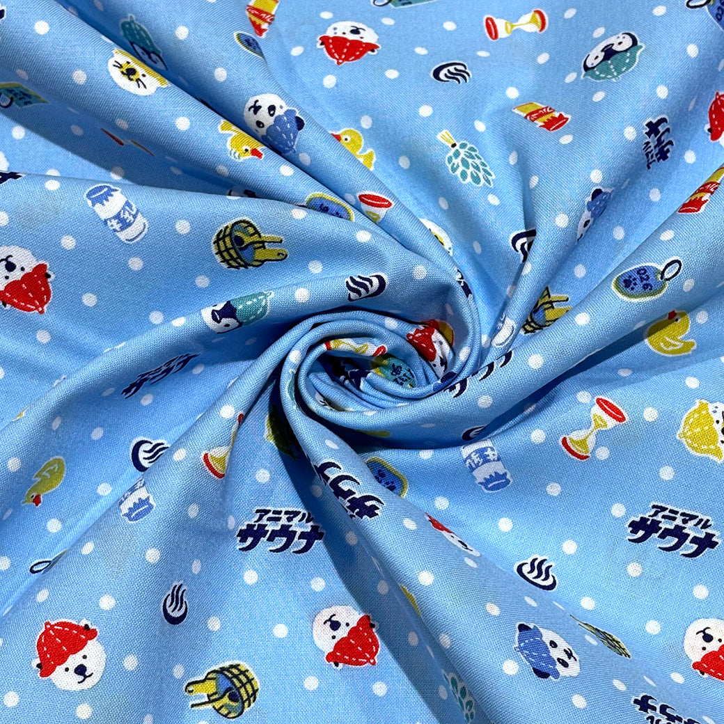 サウナアニマル柄の生地