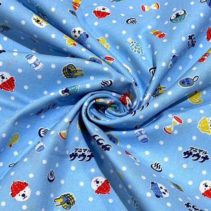 サウナアニマル柄の生地