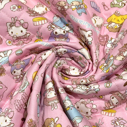 生地 【 サンリオキャラキルト 薄ピンク 】 サンリオ キルト生地 キルティング 105cm巾 コットン 綿100％ キャラクター