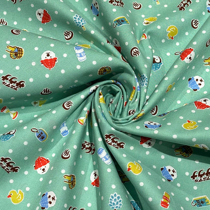 サウナアニマル柄の生地