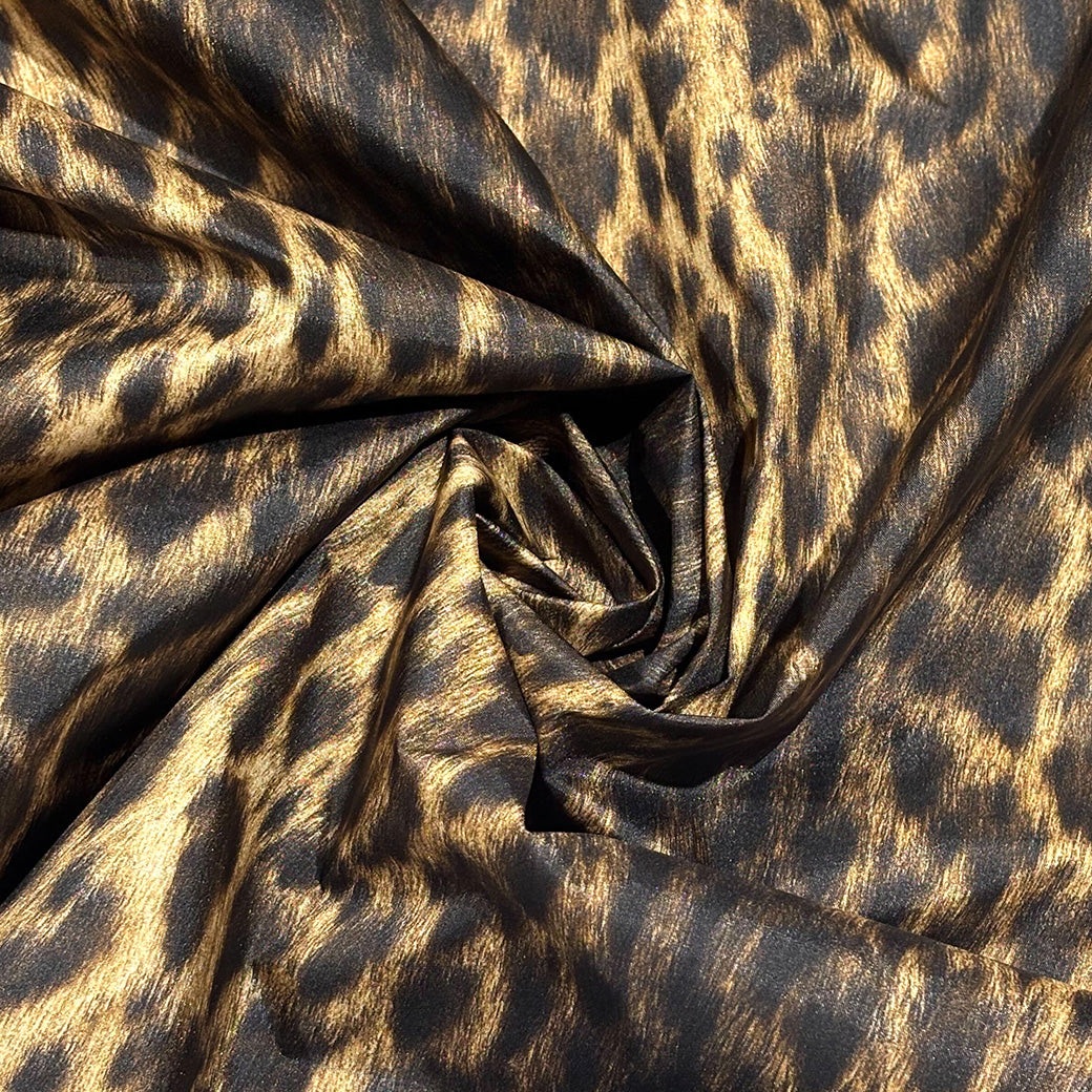 ヒョウ柄防水ナイロン生地