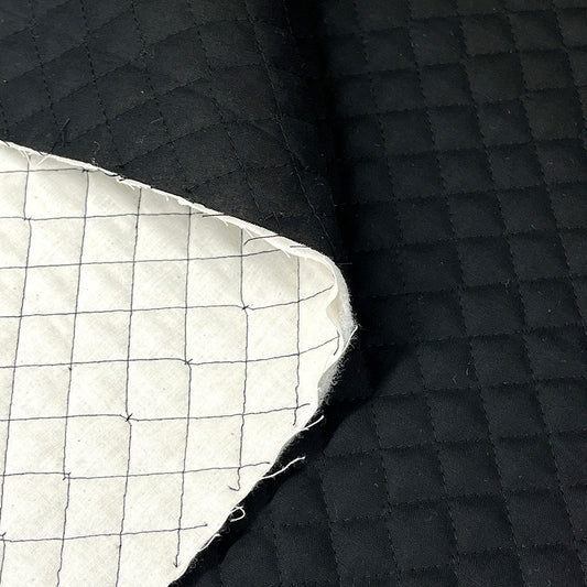 生地 【 シーチングキルティング  黒 】 105cm巾 キルティング生地