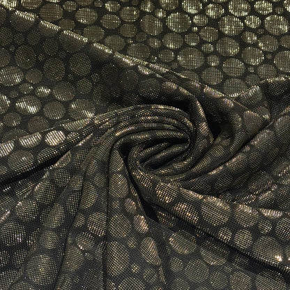 ドット柄ラメニット生地