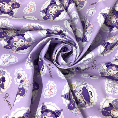 生地 【 オックスフォード クロミ ライトパープル】 オックス生地 110cm巾 サンリオ クロミちゃん