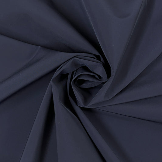 生地 【 撥水ナイロンストレッチ ネイビー 】 撥水生地 耐水 ナイロン 132cm巾 無地 伸縮性