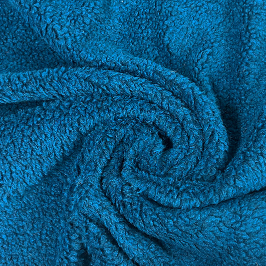 生地 【 ボア ブルーグリーン】 ボア生地 ヘビーウェイトボア 起毛 140cm巾 無地  厚手 短毛
