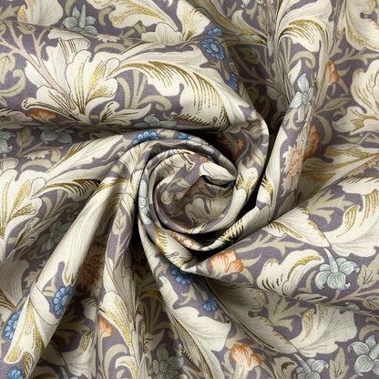 生地 【 V&A Fabric Collection レスター Leicester オパールグレー 】 ブロード 110cm巾 コットン 綿100％ 薄手 薄地 ウィリアムモリス William Morris