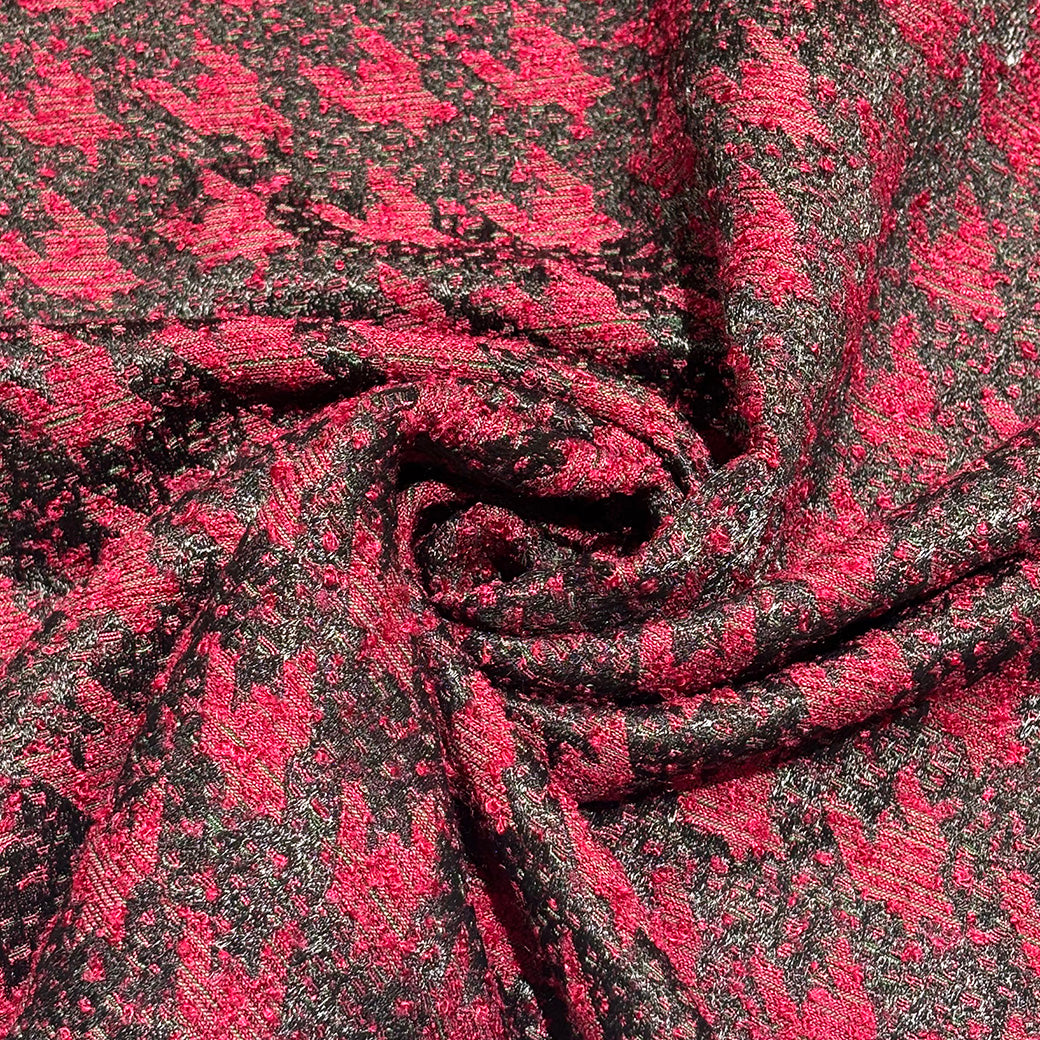 モザイク風千鳥格子ジャガード生地