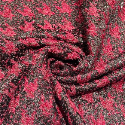 モザイク風千鳥格子ジャガード生地